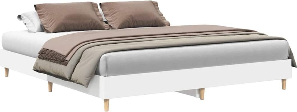 vidaXL Rete da letto senza materasso bianca 160x200 cm Immagine del prodotto 