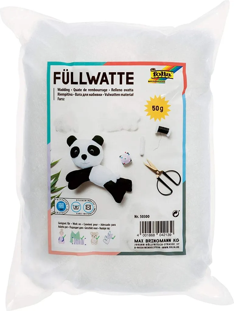 Folia 50300 Ouate de Rembourrage Blanche 50g pour Créations DIY
