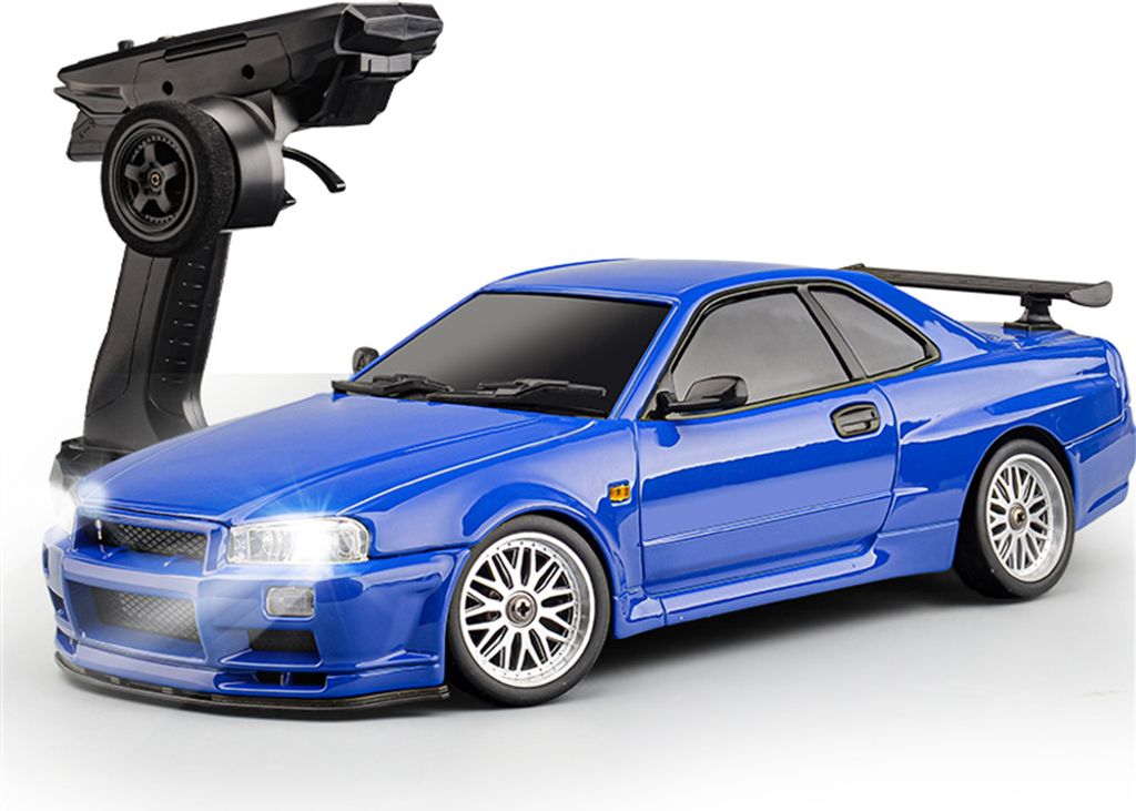 LDRC 1899 RTR 1/18 2.4G RWD RC Auto Drift GTR R34 LED Licht Produktbild