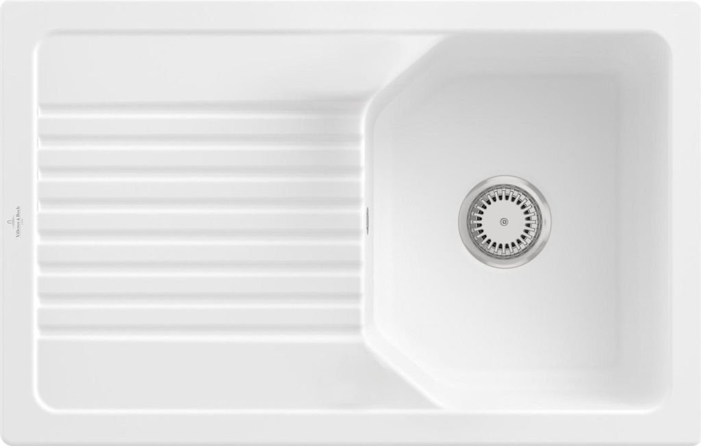 Villeroy & Boch 338401RW Linara 45 Keramikspüle Einbau Unterschrankbreite ab 45 cm Weiß Alpin Handbetätigung - inkl.