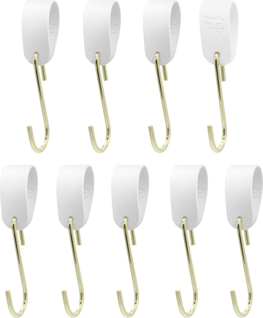 Natural Goods Berlin GARD Loop Set 9 Ganci Bianco Oro per Guardaroba