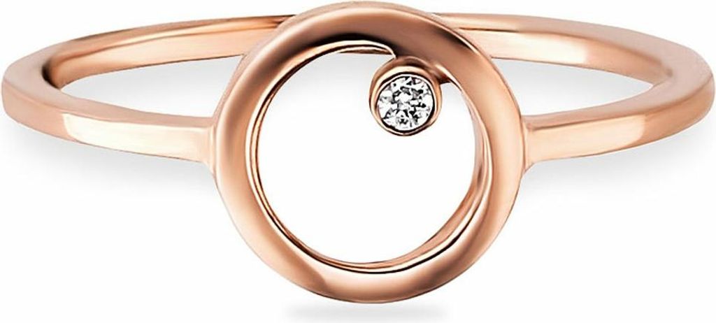 cai Ring 925/- Sterling Silber rot 052 (16,6) Zirkonia weiß 273271222