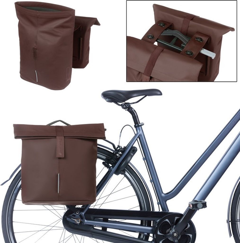 Basil Doppelpacktasche City MIK roasted brown, 12x30x33cm, Produktbild 