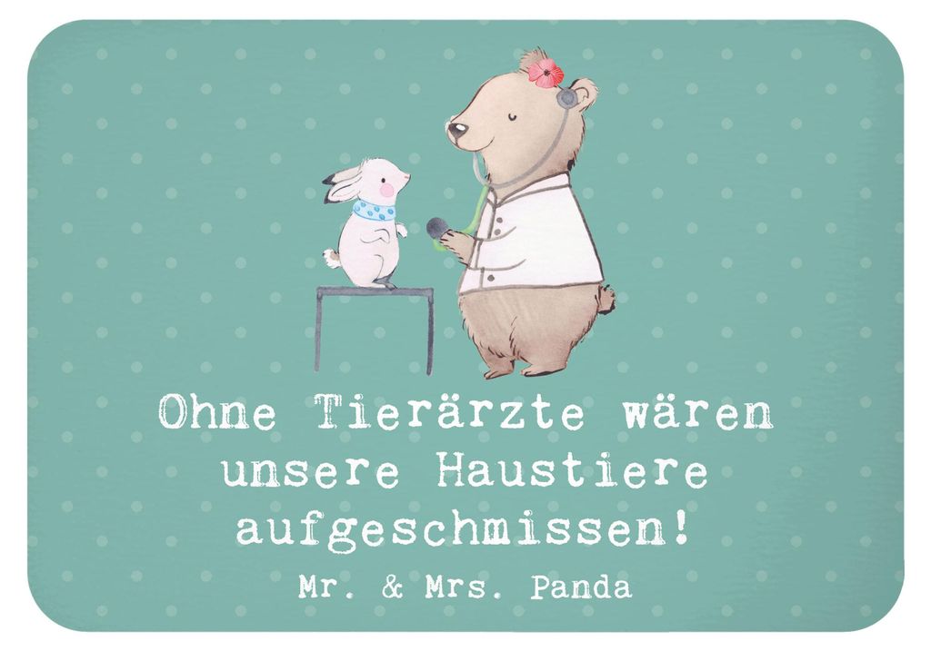 Mr. & Mrs. Panda magnet Tierarzt Helden - Meeresbrise - Geschenk, Berufspassion, rechteckmagnet, Veterinär, Ärzte für Tiere, zettelhalter, Gesch...