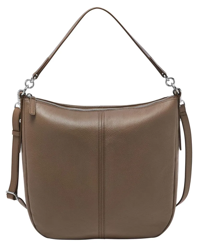 Grand sac à main hobo marron foncé Fossil Jolie avec bandoulière cuir