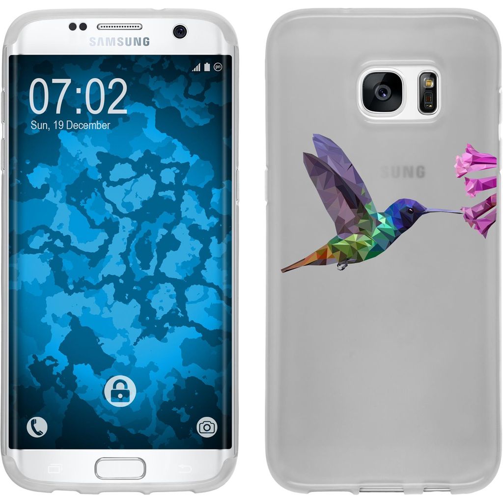 PhoneNatic Case kompatibel mit Samsung Galaxy S7 Edge Silikon-Hülle Vektor Tiere M3