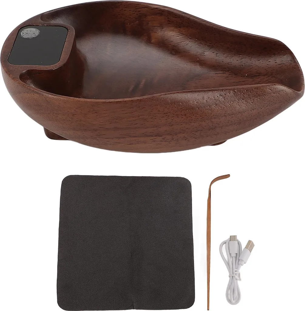 Balance à thé en bois haute précision 0,1g rechargeable couleur noyer