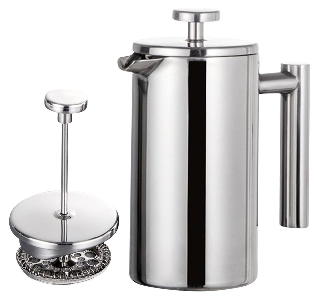 1000ml French Press Kaffeemaschine Edelstahl doppelwandig Produktbild 