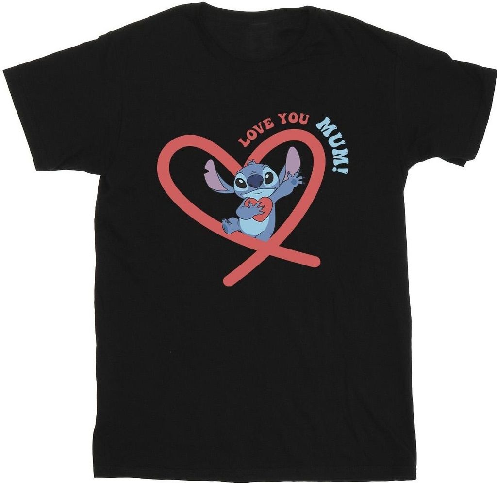 Disney - "Love You Mum" T-Shirt für Herren BI33312 (M) (Schwarz)