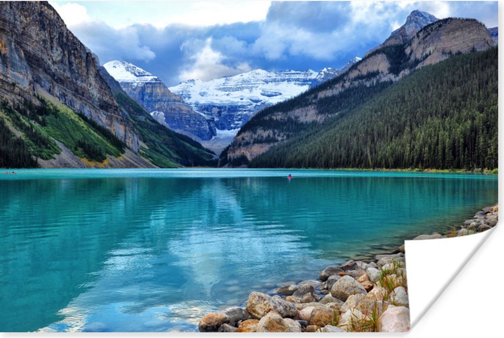 MuchoWow Poster See im Banff-Nationalpark in Alberta 90x60 cm - Schlafzimmer