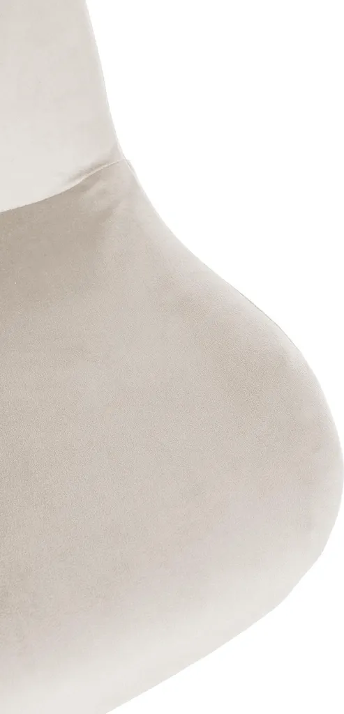Sgabello moderno da bar bianco - Sgabello dal design confortevole - Regolabile in altezza e girevole a 360° | Colore: Crema | Materiale: Morbido - 6