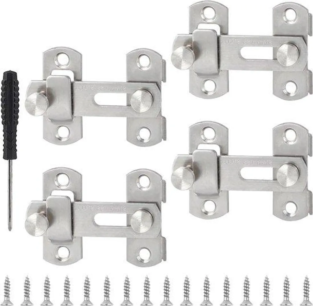 Lot de 4 poignées grillagées en acier inox 7,6 cm pour porte coulissante