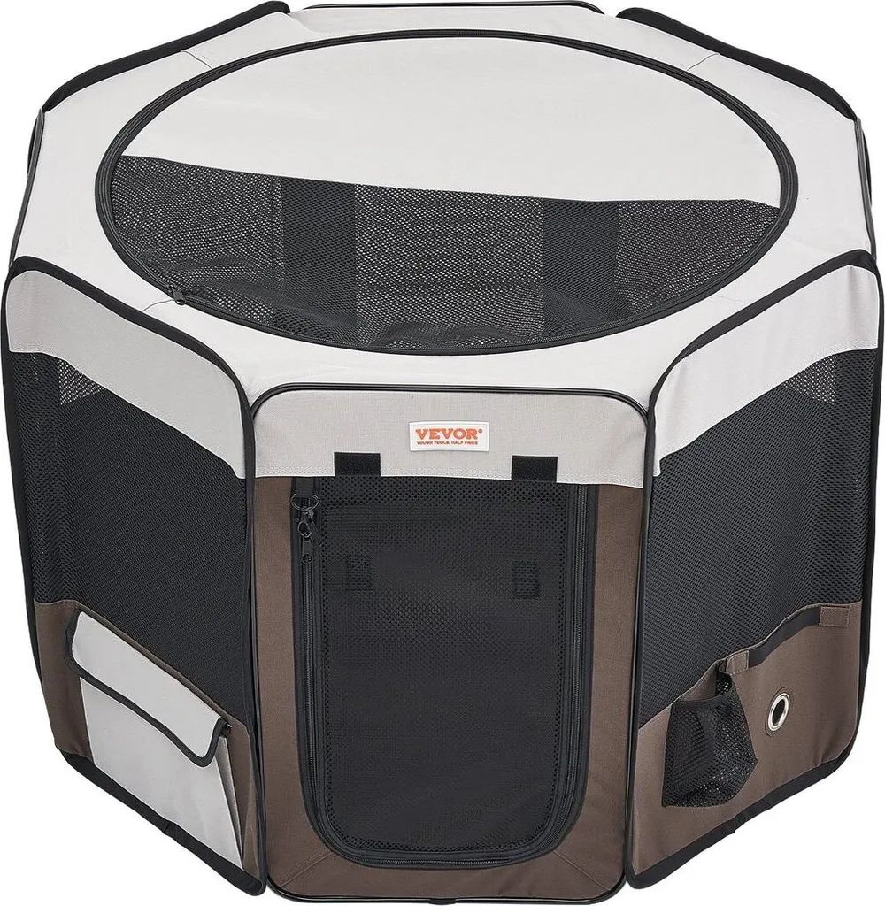 Parc pour chiens anti-fuite et portable - Solution pliable Oxford 600D