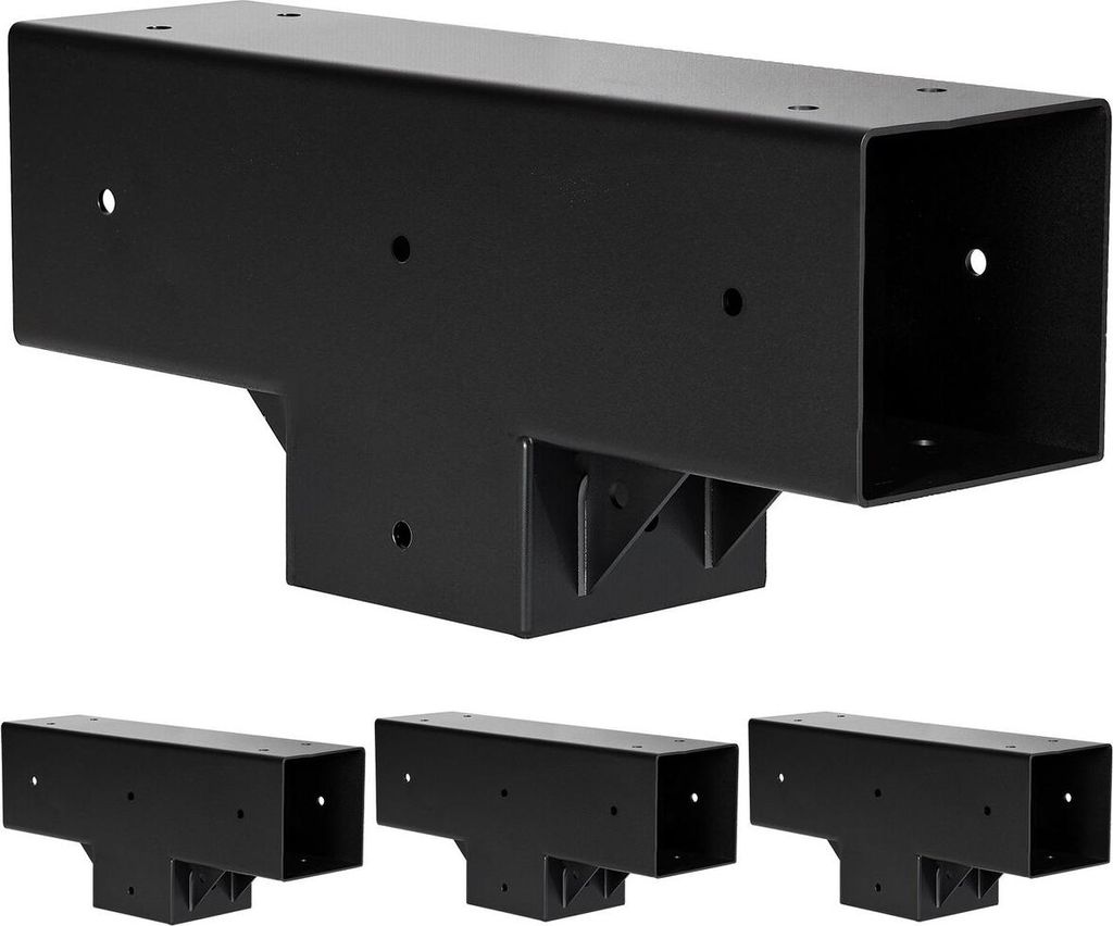 4x4 Inch Pergola Bracket Kit Inner 3.5x3.5 3-Way Woodworks DIY Post 4 pcs