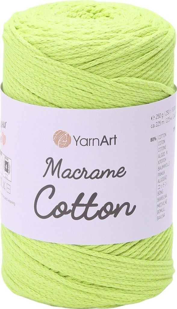 Yarn Art Macrame Baumwolle 2 mm 225 m 801 Lime Schnur