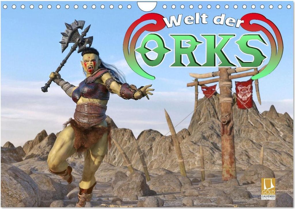 Welt der Orks (Wandkalender 2026 DIN A4 quer), CALVENDO Monatskalender
