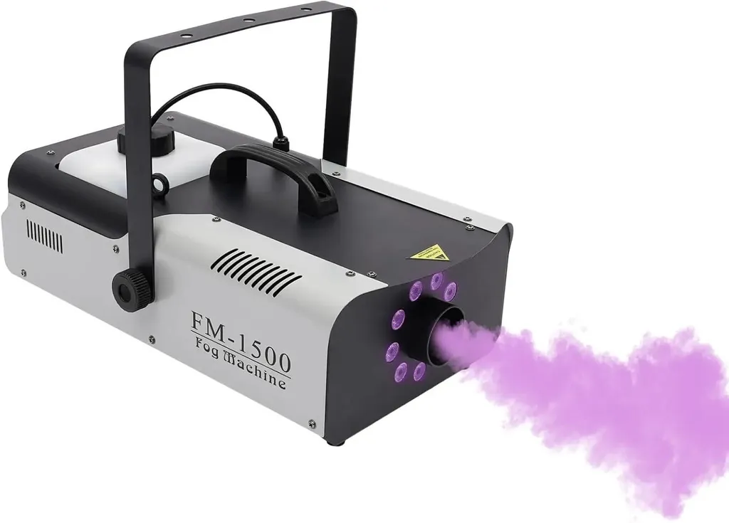 Machine à fumée LED 3-en-1 coloris noir avec télécommande longue portée - 4