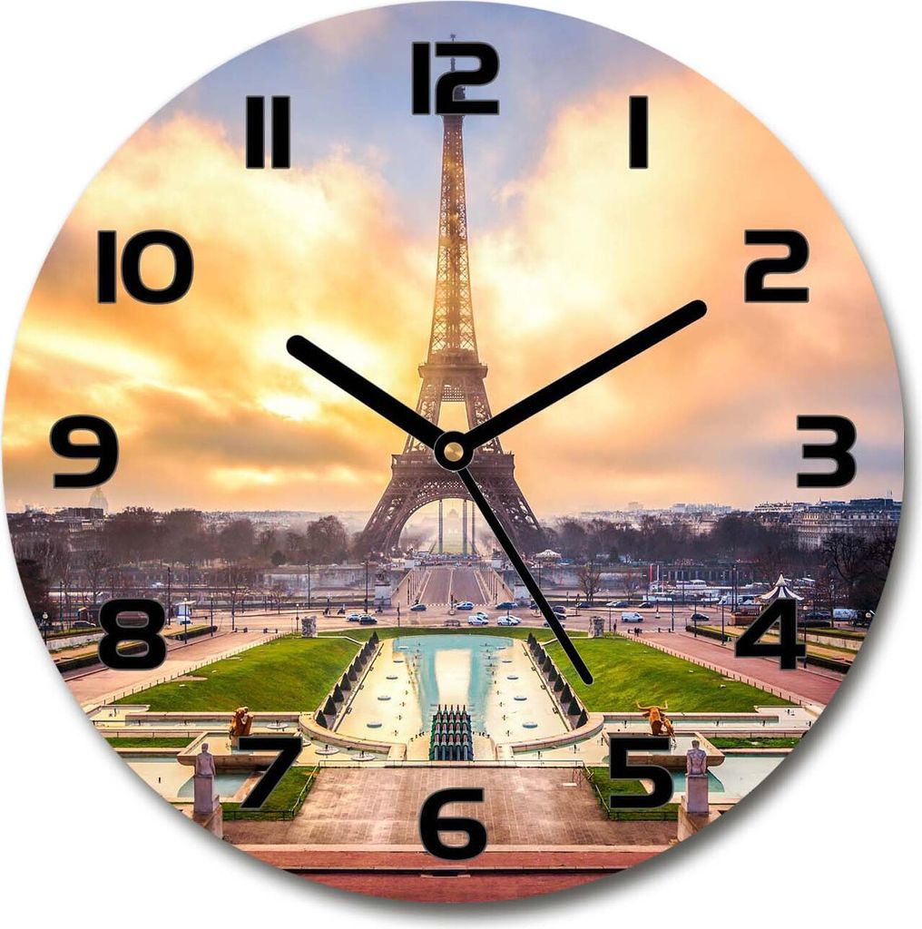 Wanduhr aus Glas 30fi Glasbild Glasuhr Gehärtetes Glas - Produktbild 