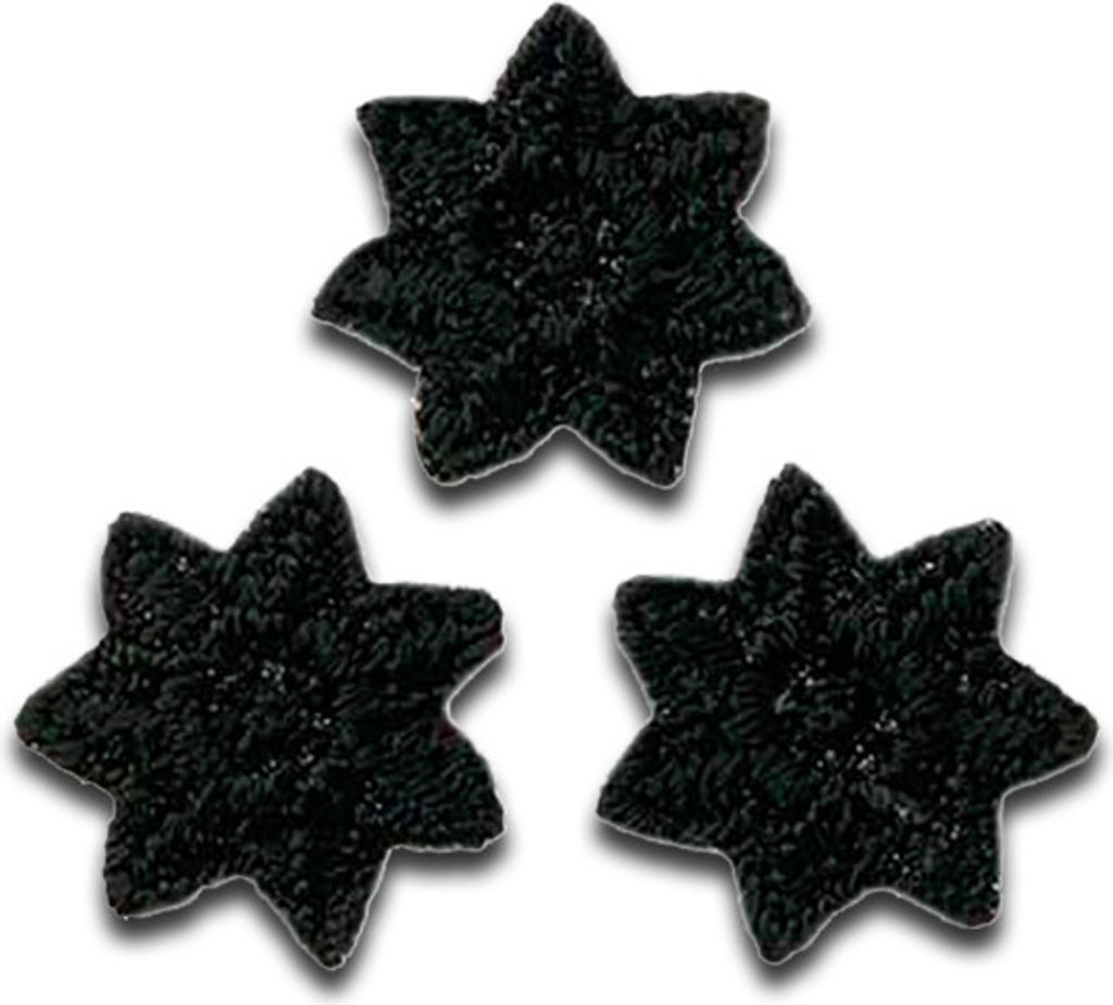 3 Sternchen Stern - Aufnäher, Bügelbild, Aufbügler, Applikationen, Patches, Flicken, Zum Aufbügeln, Größe: 1,5 x 1,5 cm
