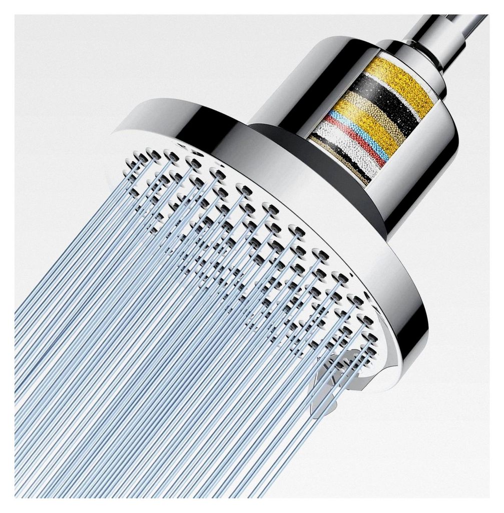 20-Stufen-Filter-Duschkopf, Hochdruck-Regendusche mit Filter für hartes Wasser zur Entfernung von Chlor und Schadstoffen, 8 Sprüheinstellungen, 6...