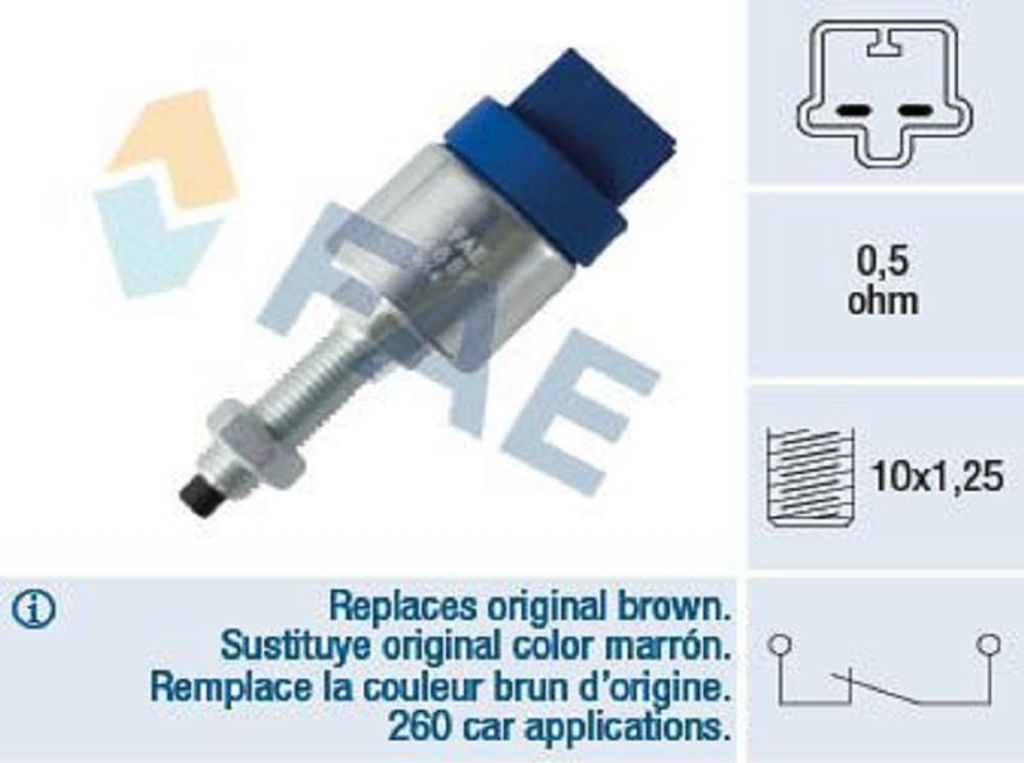 FAE Bremslichtschalter Bremsschalter 24680 für VW Taro Pickup mechanisch