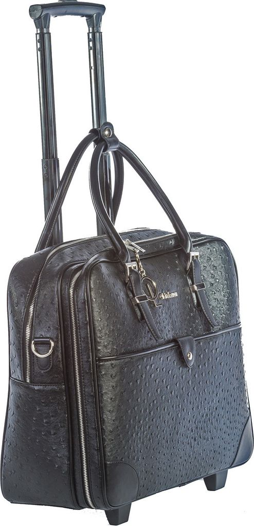 Damen Aktentasche Trolley schwarz gepunktet Bowatex, Laptoptasche Umhängetasche