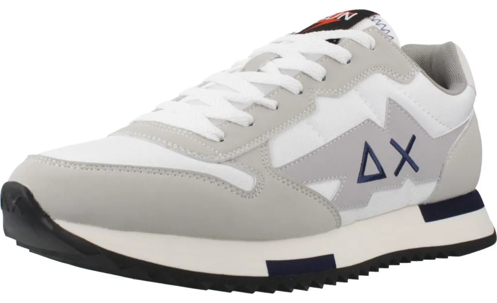 Baskets Sun68 Scpz43121 Blanc : Sneakers Homme Casual en Textile et Cuir