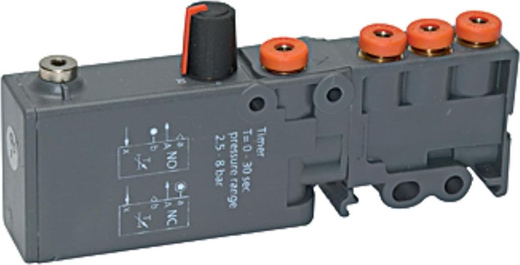 Riegler Pneumatik Logikelement, Timer, Alu anodisiert / Technopolymer