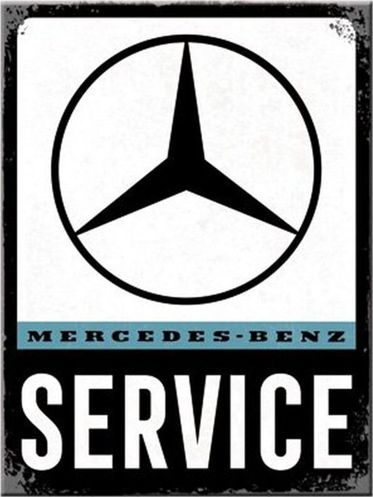 Nostalgic-Art - Magnet 6 x 8 cm - Mercedes-Benz - Service