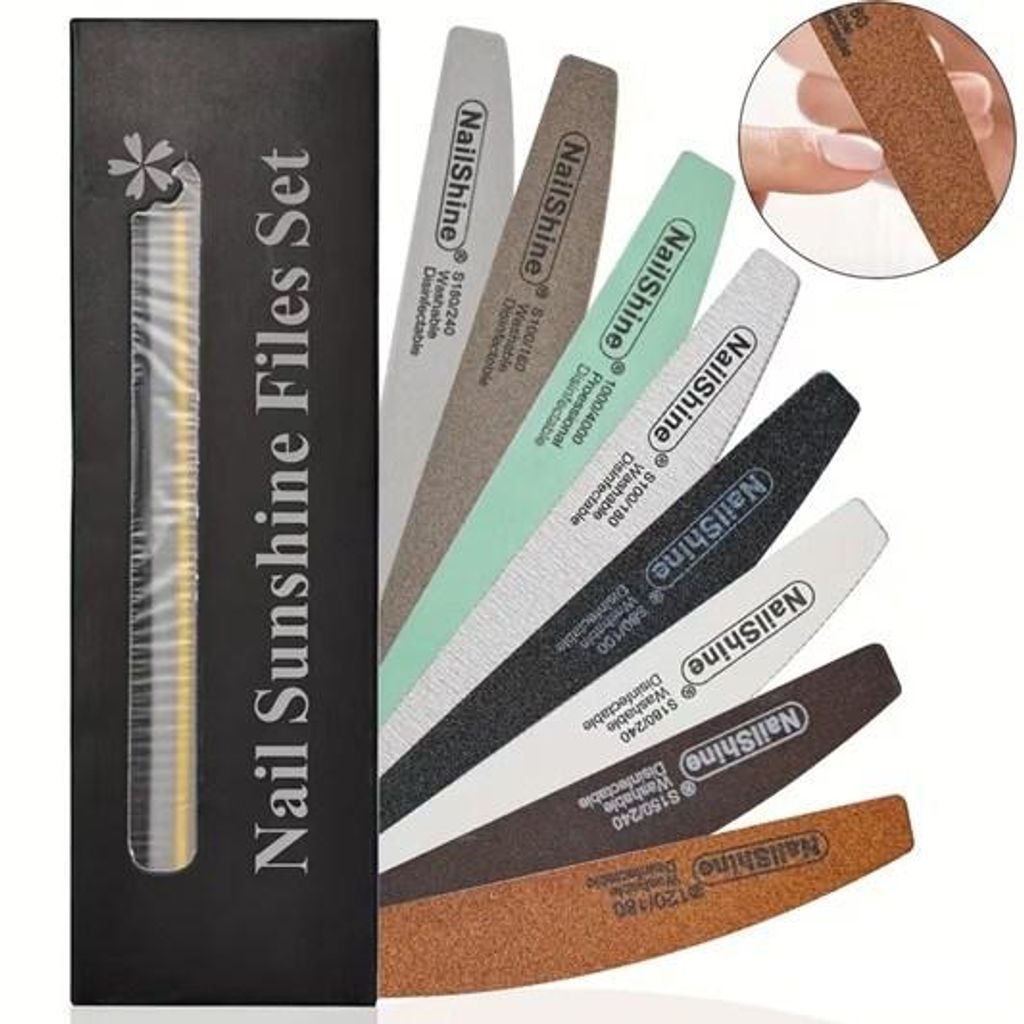 8 Stück professionelles Feilenset Tool Nagelfeile Buffer 8 verschiedene Körnungen 80/100, 100/180, 120/180, 150/240, 180/240, 1000/4000