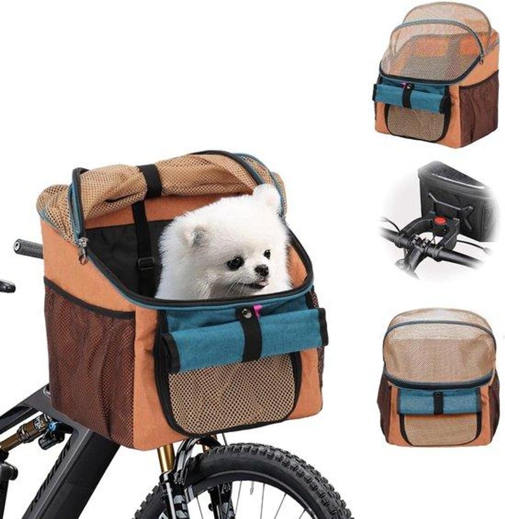 Famanu Faltbare Hunde-Fahrradkorb - Orange