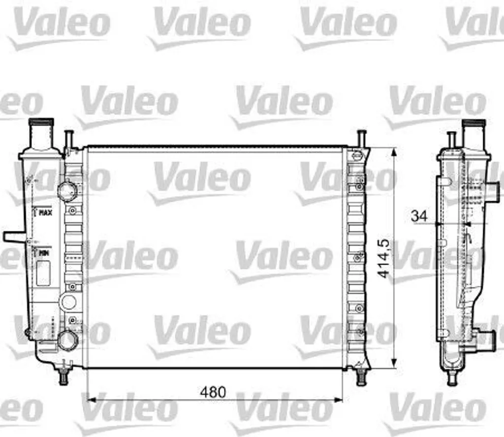 Radiateur de refroidissement moteur compatible Fiat Bravo et Marea