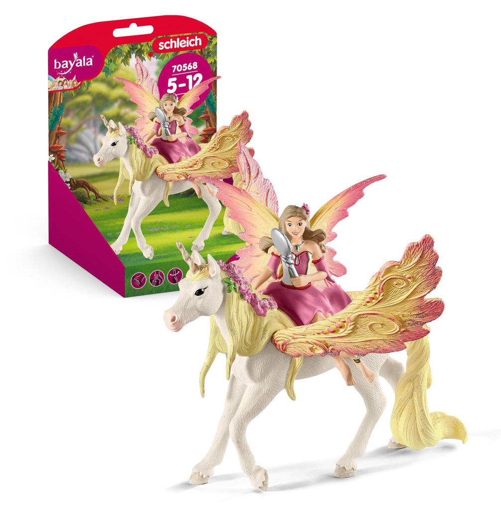 SCHLEICH BAYALA, Feya mit Pegasus-Einhorn 70568, Elfe mit Produktbild 