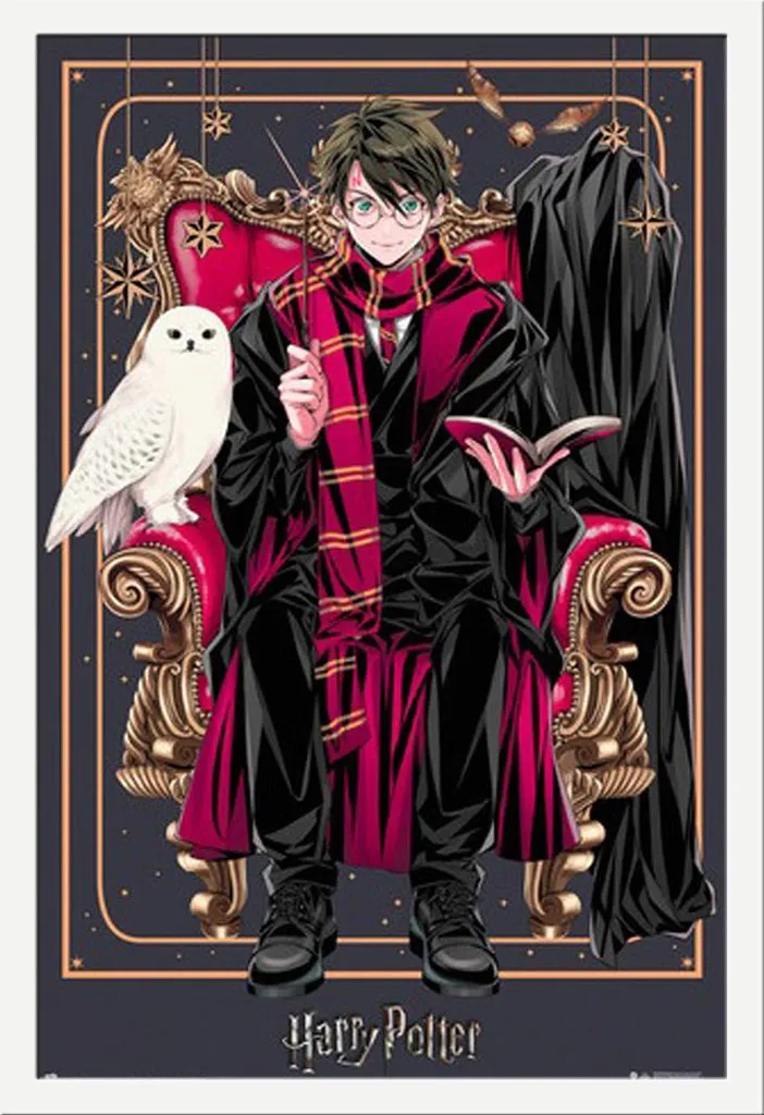 Maxi Poster Harry Potter Wizard Dynasty 61x91.5 + Cornice Bianca MDF