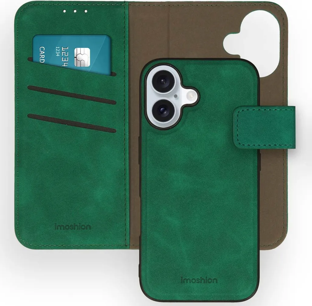 Custodia 2-in-1 iPhone 16 imoshion Verde - Protezione Totale e Portafoglio
