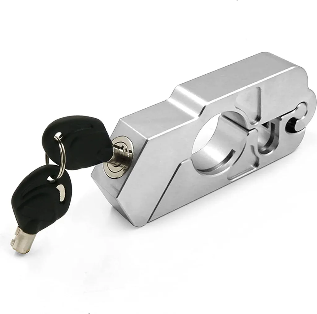 Blocca Acceleratore Moto Argento CNC - Antifurto Alluminio Silver