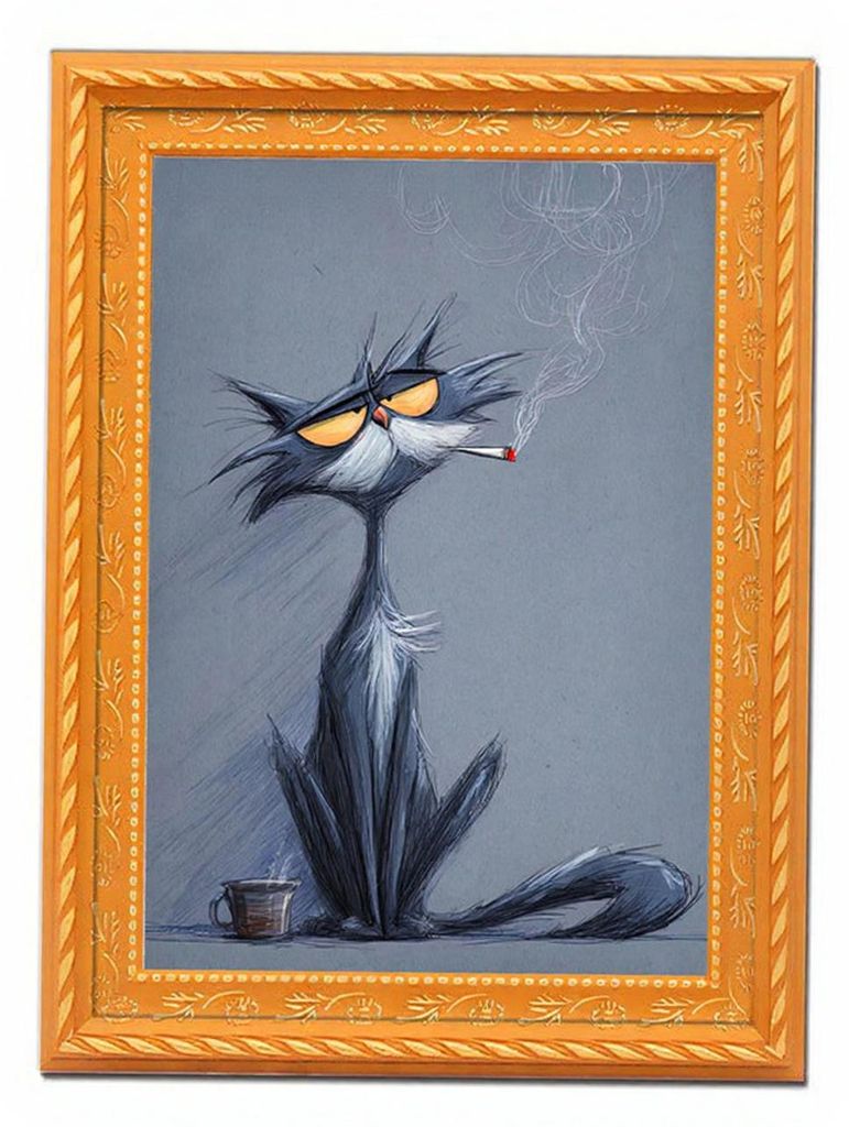Vintage Katzen-Kühlschrankmagnet, 3D-Holzrahmen, Katzen-Kühlschrankmagnet, Dekoration für Zuhause, Küche, Büro, Spind, Geschenk für Katzenlie...