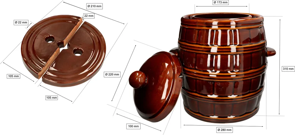 KOTARBAU® Vaso Fermentazione 16L: Crauti e Kimchi Naturali e Senza Conservanti - 2