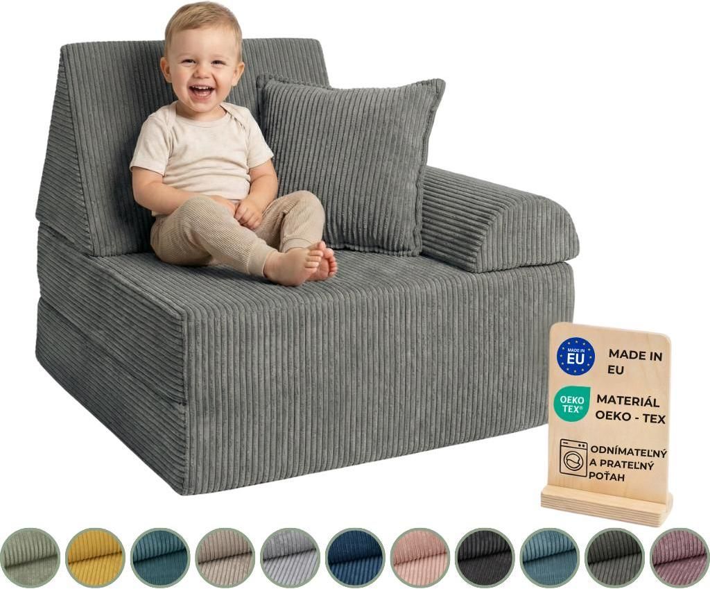 Pillows24 – Hracia pohovka pre deti z manšestru | Detské Obrázok produktu 