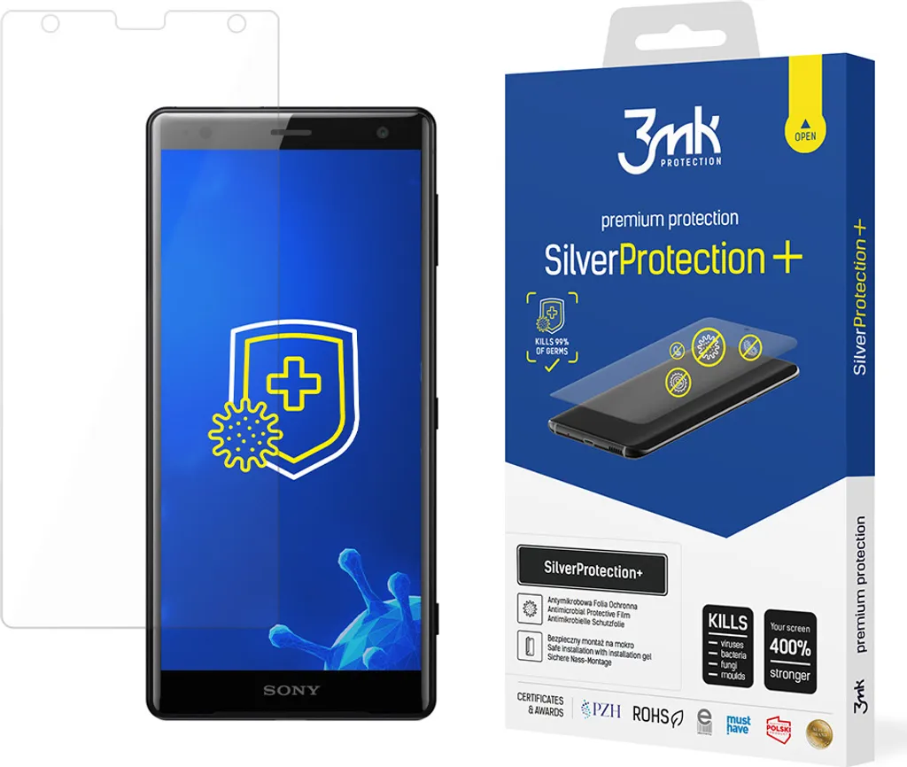 Pellicola Sony Xperia XZ2 3mk SilverProtection+ Antibatterica 400%