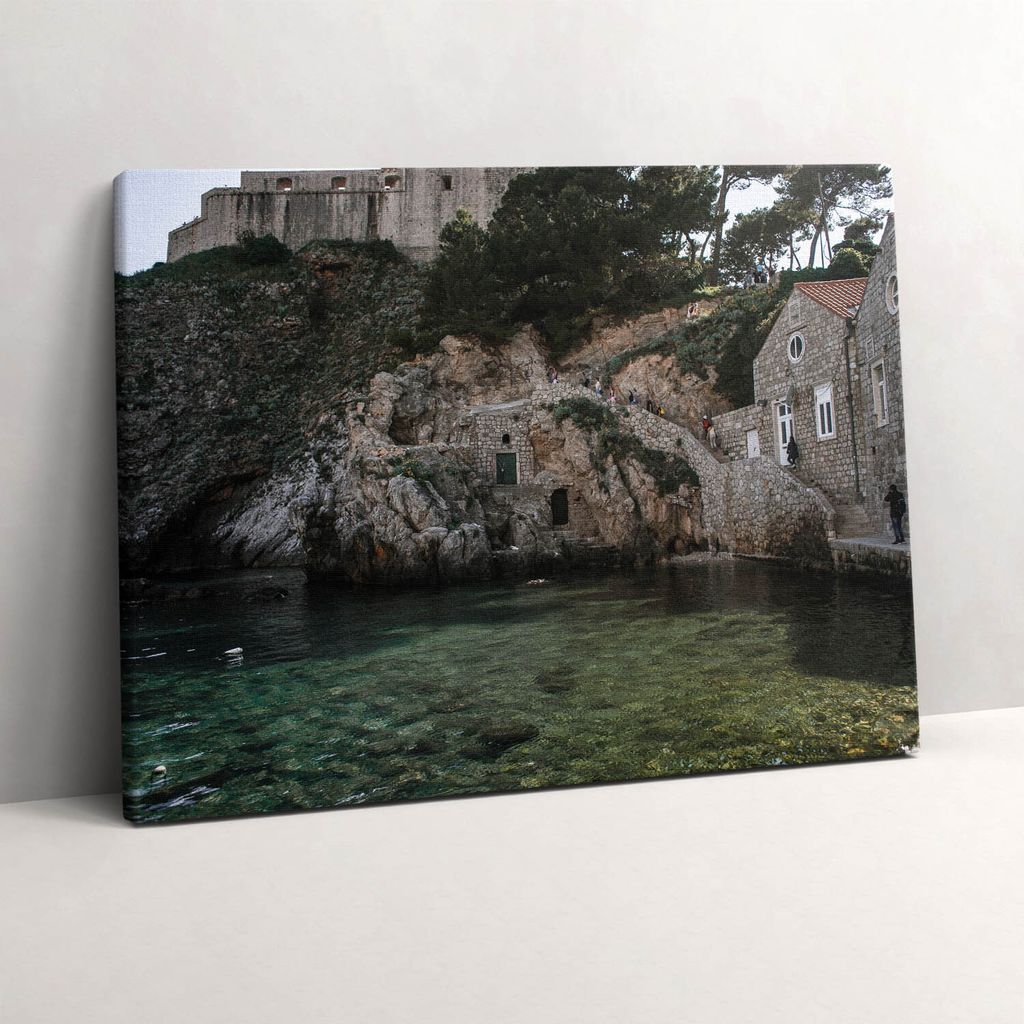 Stadtviertel in Dubrovnik – Leinwandbild Wandbild – 80x60 cm – Leinwandbilder – Wandbilder – Schlafzimmer – Flur