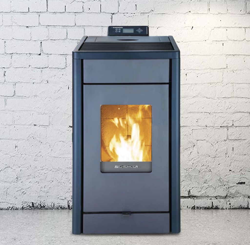 SCHENGER Pelletofen HP07 Dunkelgrau 8,0 kW A++ Vollautomatisch WIFI+ECO+TIMER