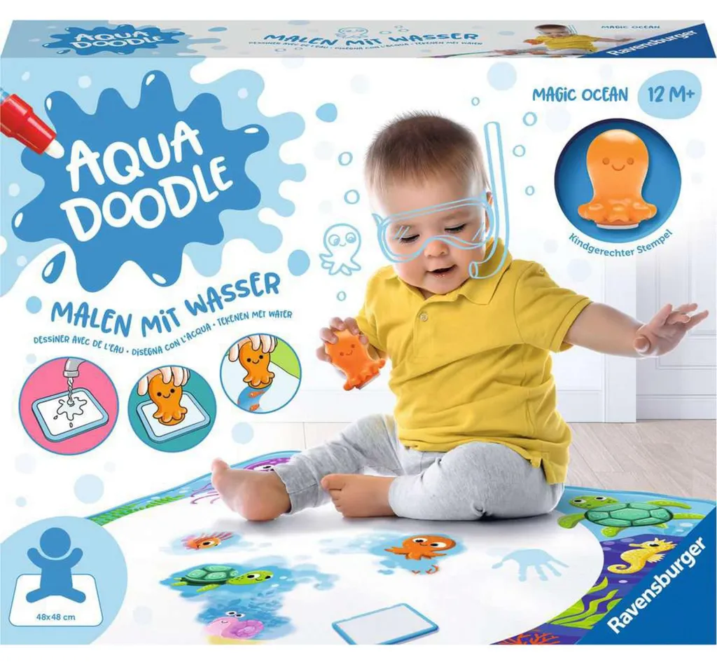 Ravensburger Aquadoodle Océan Magique - Tapis de Dessin à l'Eau Enfant