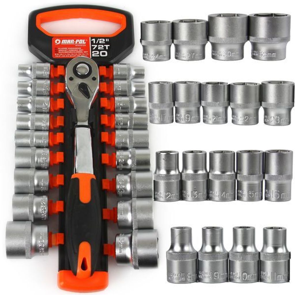 MAR-POL Gola sada 19ks 1/2" 8-32mm M58205 Obrázek produktu 