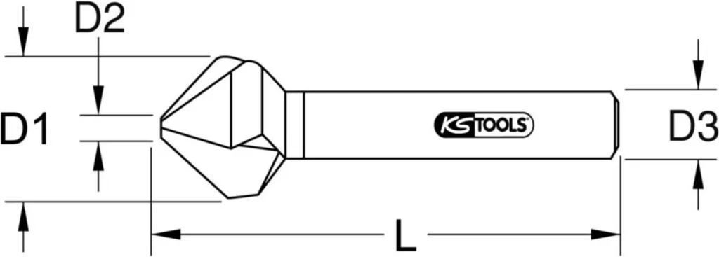KS Tools 336.0108 Punta per Sbavare HSS 25mm | Qualità Professionale