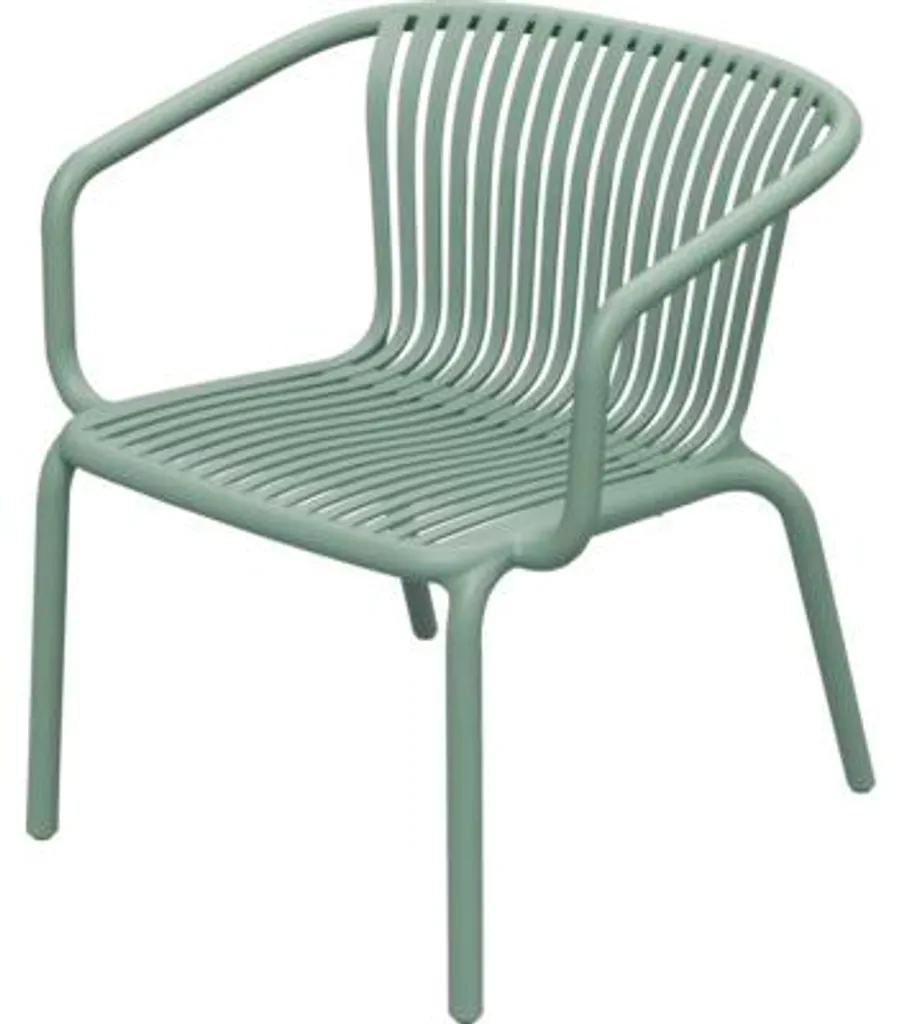 Fauteuil de terrasse pour détente extérieure BRENE Vert Pastel en résine