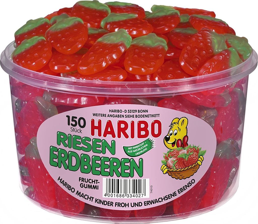 HARIBO RIESEN ERDBEEREN gumy owocowe 150 szt. Zdjęcie produktu 