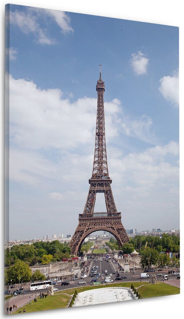 Wallario Premium Leinwandbild Eiffelturm in Paris in Größe Produktbild 