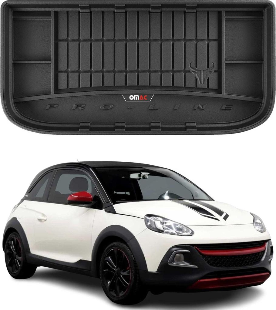 OMAC Gummi Kofferraumwanne für Opel Adam 2012-2019 TPE Laderaumwanne Schwarz