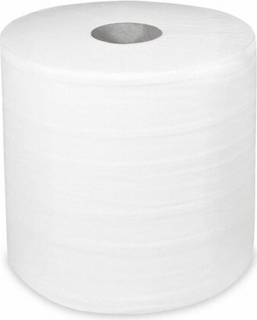 2x Industrie-Putztuchrolle glatt Tissue 2-lagig Ø 26 x 38cm x 304m weiß
